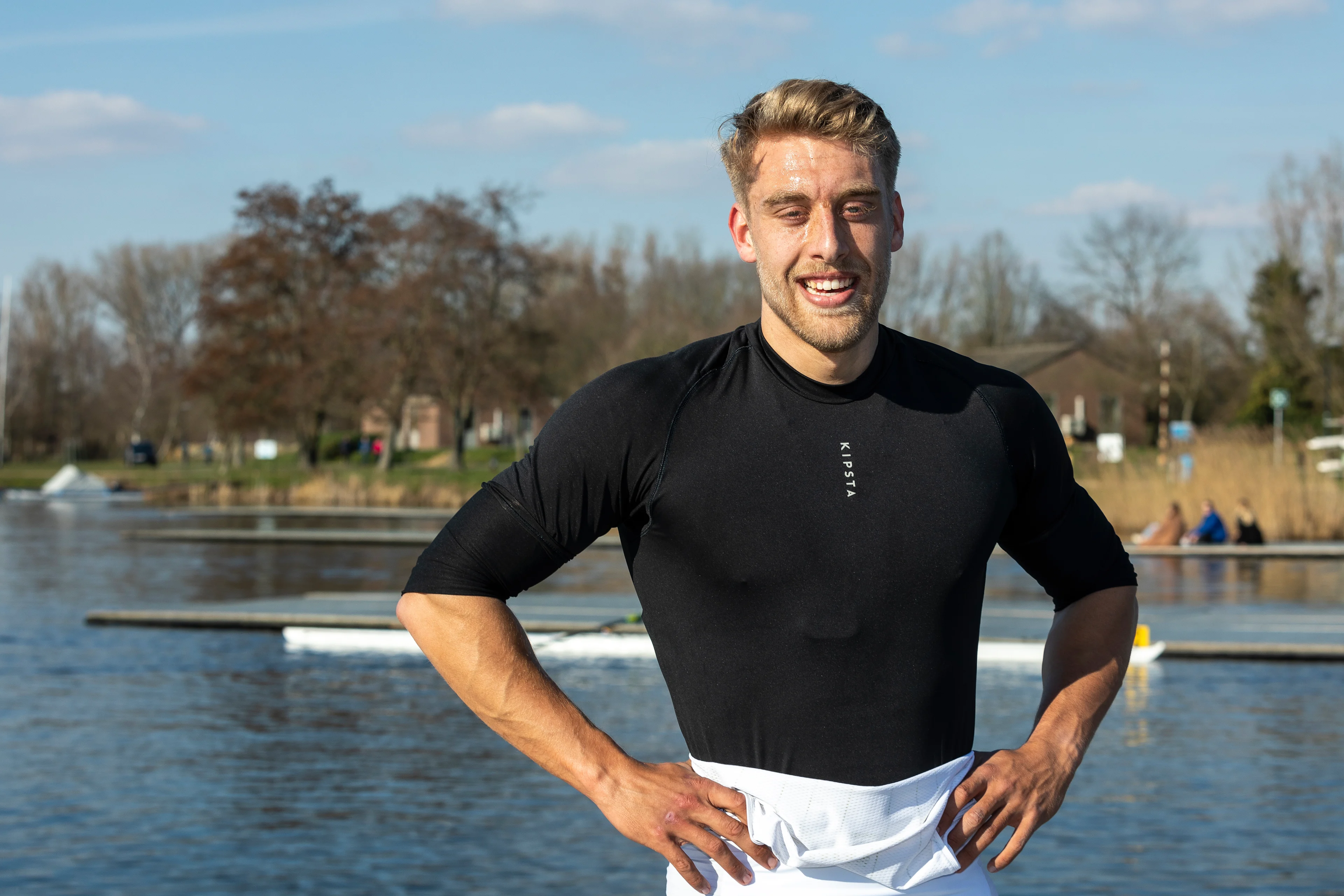 Ward Lemmelijn pictured after the A-final of the men's lightweight single skiff LM1x rowing event, at the first day of the rowing trials, in Hazewinkel, Willebroek, Saturday 06 March 2021. BELGA PHOTO HATIM KAGHAT