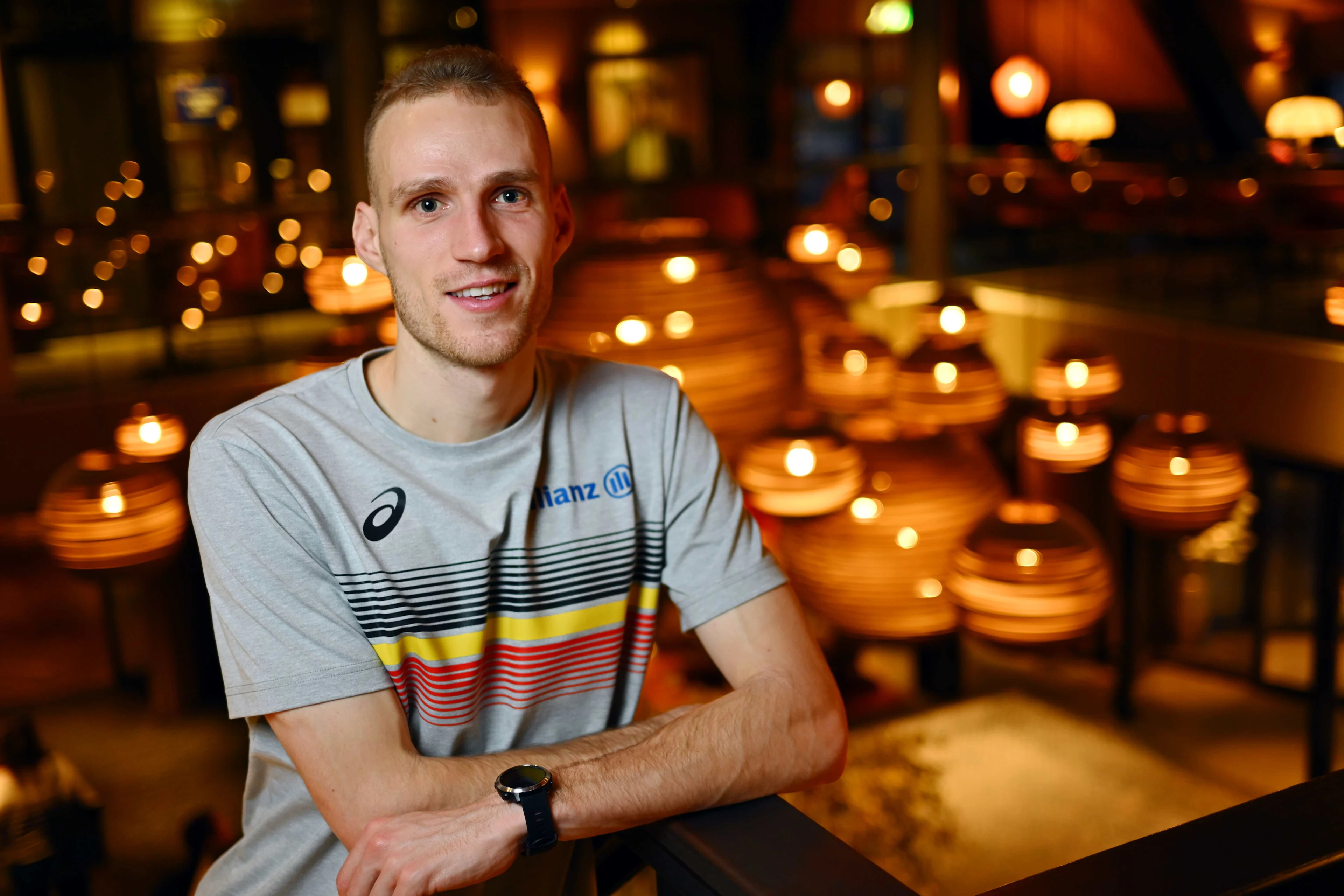 Belgian Eliott Crestan poses for the photographer during a press conference ahead of the European Athletics Indoor Championships, in Apeldoorn, The Netherlands, Tuesday 04 March 2025. The championships take place from 6 to 9 March. BELGA PHOTO ERIC LALMAND