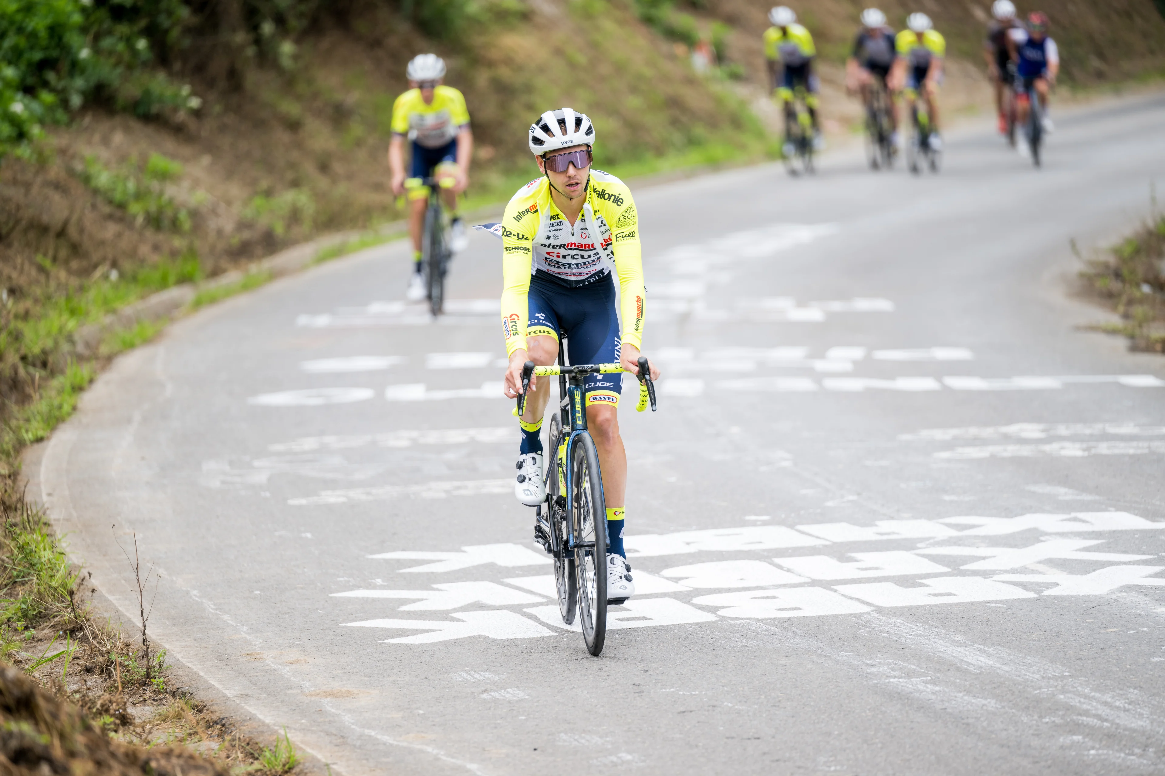 New Zealand's Dion Smith of Intermarche-Circus-Wanty pictured in action during a training session for the 110th edition of the Tour de France cycling race, in Bilbao, Spain, Thursday 29 June 2023. This year's Tour de France takes place from 01 to 23 July 2023 and starts with three stages in Spain. BELGA PHOTO JASPER JACOBS