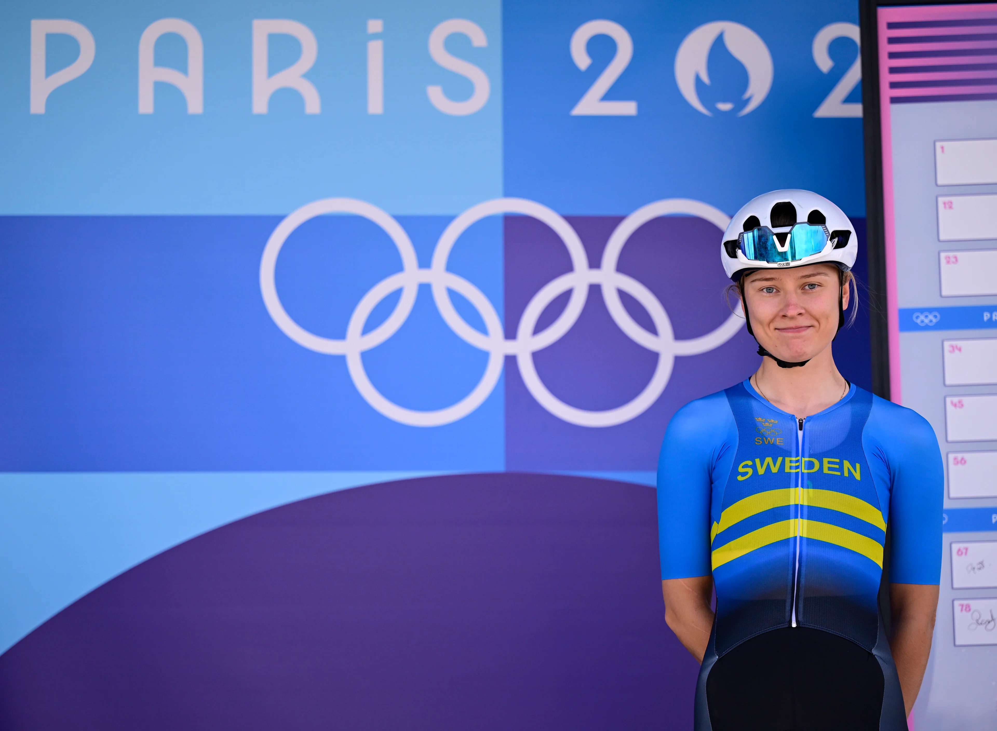 Swedish Caroline Andersson pictured at the start of the women's road race at the Paris 2024 Olympic Games, on Sunday 04 August 2024 in Paris, France. The Games of the XXXIII Olympiad are taking place in Paris from 26 July to 11 August. The Belgian delegation counts 165 athletes competing in 21 sports. BELGA PHOTO LAURIE DIEFFEMBACQ