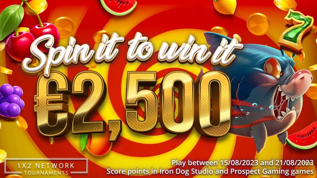 🦈 €2.500! Spin it to win it and try your luck in the 1X2 Network Tournaments