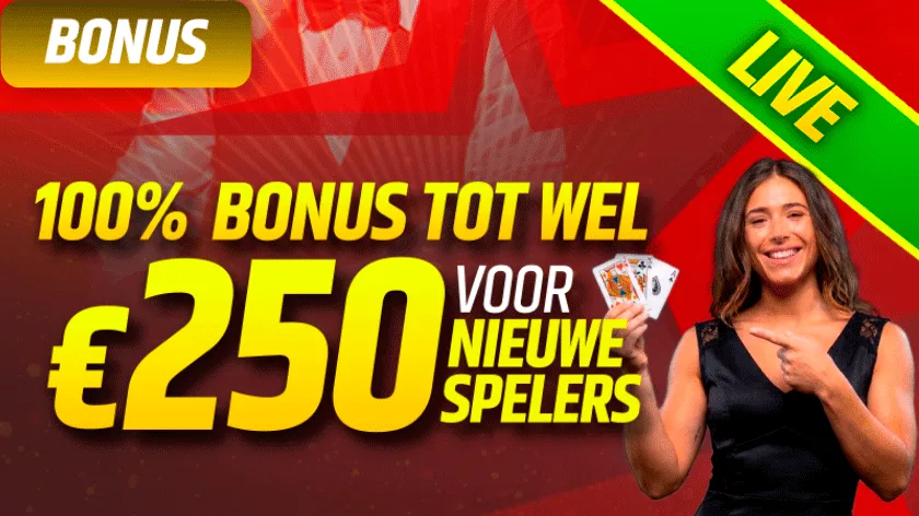 Homepage banner - Welkomstbonus Live-Casino