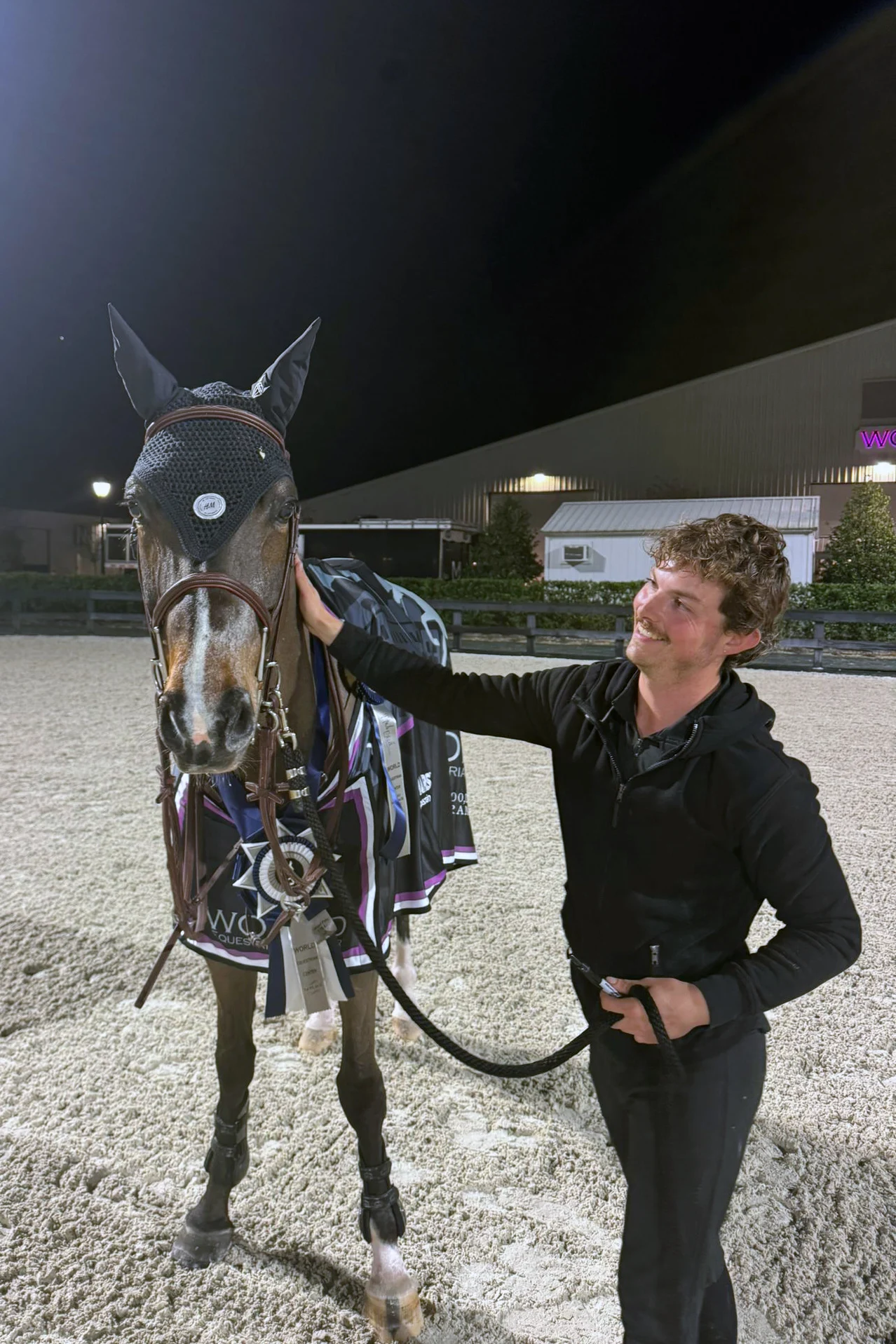 ATTENTION EDITORS - HANDOUT PICTURE RELEASED BY ERIC DUPAIN - EDITORIAL USE ONLY - MANDATORY CREDIT: 'PHILIPPAERTS WE LIVE HORSES' This handout picture, distributed by Eric Dupain shows Nicola Philippaerts and his horse Gadget Mouche, who won the GP in Ocala, Florida, United States on Saturday 28 February 2026. *** Belga and Belga Editorial Board decline all responsibility regarding the content of this picture. *** PHOTO HANDOUT PHILIPPAERTS WE LIVE HORSES
