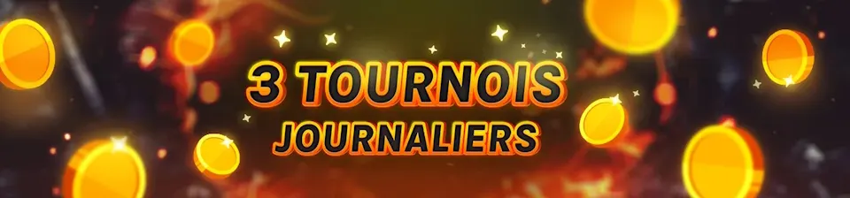 Profitez de tournois quotidiens passionnants chez Hotwin. Tournez les rouleaux pour tenter de gagner des prix fantastiques trois fois par jour !