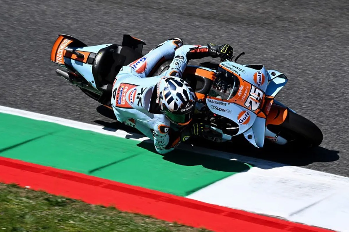 Trackhouse MotoGP Team's Spanish rider Raul Fernandez takes part in the Qualifying session for the Italian Moto GP Grand Prix at Mugello circuit, in Mugello, near Florence, on May 30, 2026. Andreas SOLARO / AFP