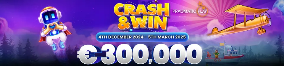 🛩️ Maak je klaar voor de Crash & Win van PragmaticPlay met een duizelingwekkende prijzenpot van €300.000.