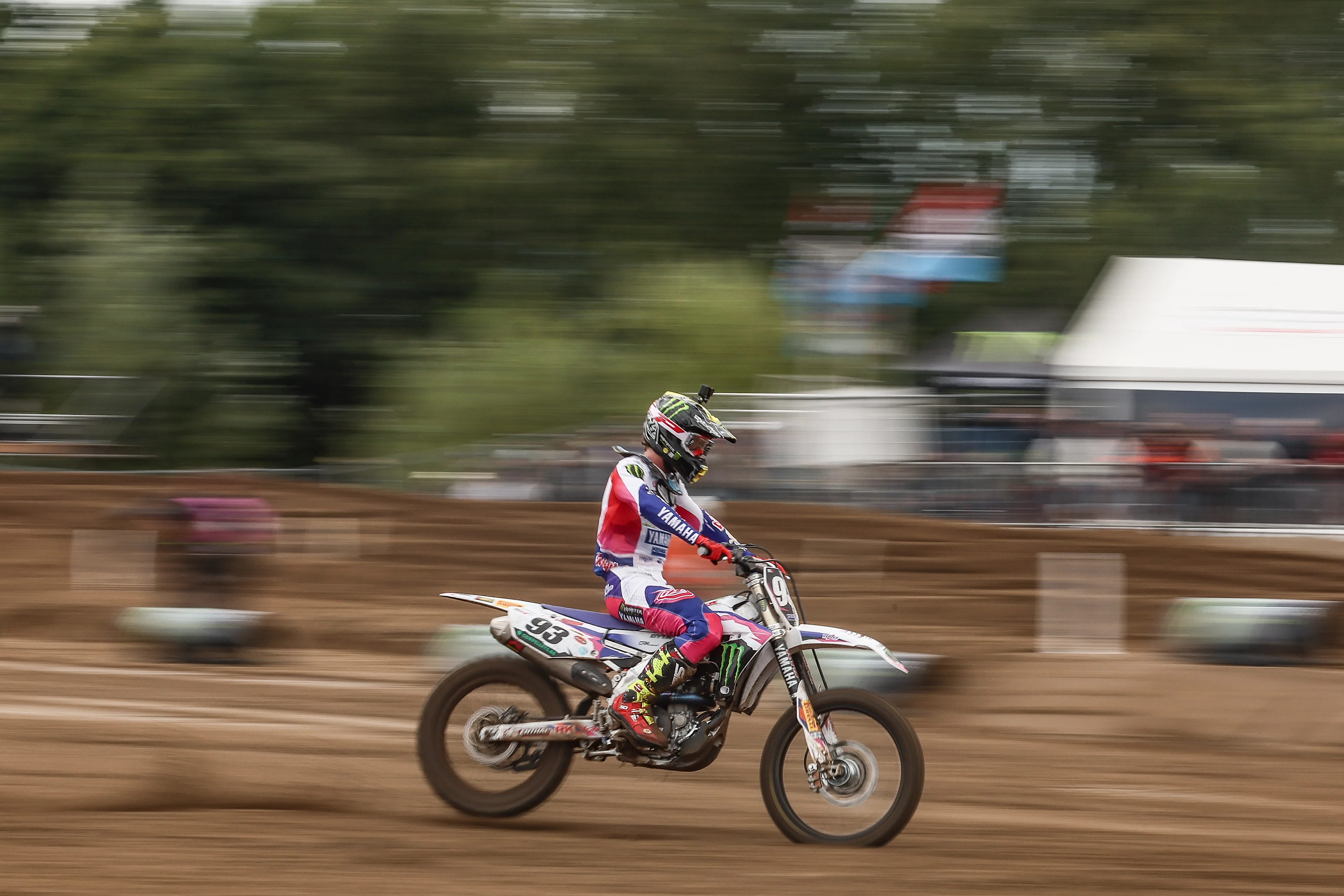 Belgian Jago Geerts pictured in action during the motocross MX2 Grand Prix Flanders, race 13/19 of the FIM Motocross World Championship, Sunday 23 July 2023 in Lommel. BELGA PHOTO BRUNO FAHY