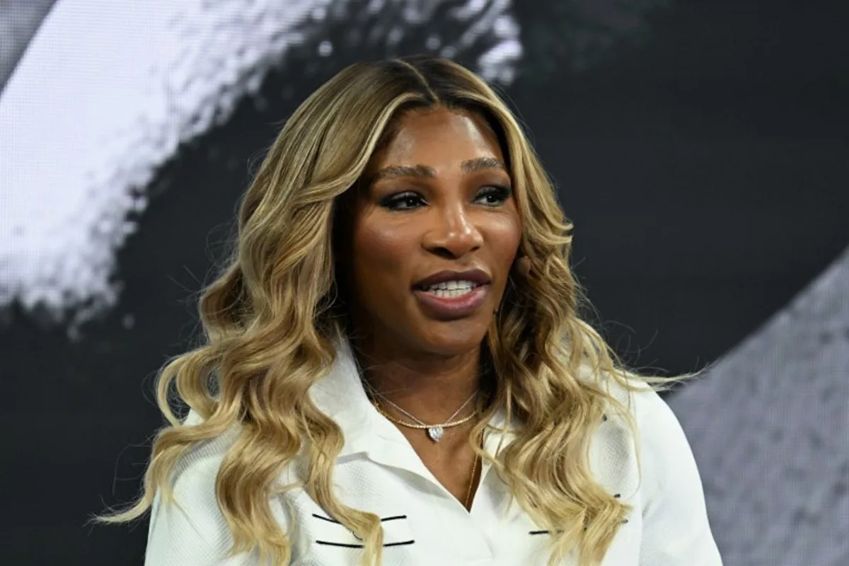 Retired US tennis player Serena Williams speaks during the FII Priority Summit in Miami Beach, Florida, on February 20, 2025. FII Priority Summits are hosted by the Future Investment Initiative (FII) Institute.  Chandan Khanna / AFP