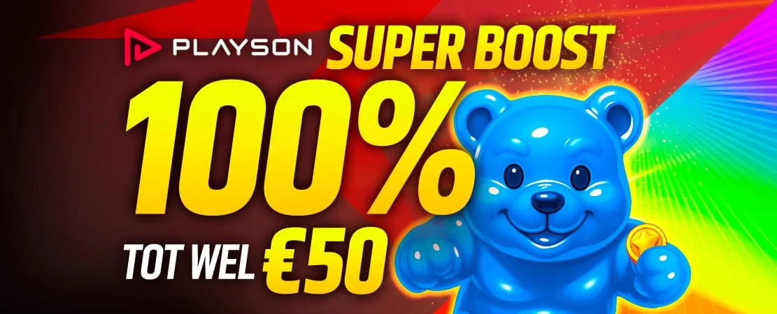 100% Playson Super Boost tot wel €50 🧸