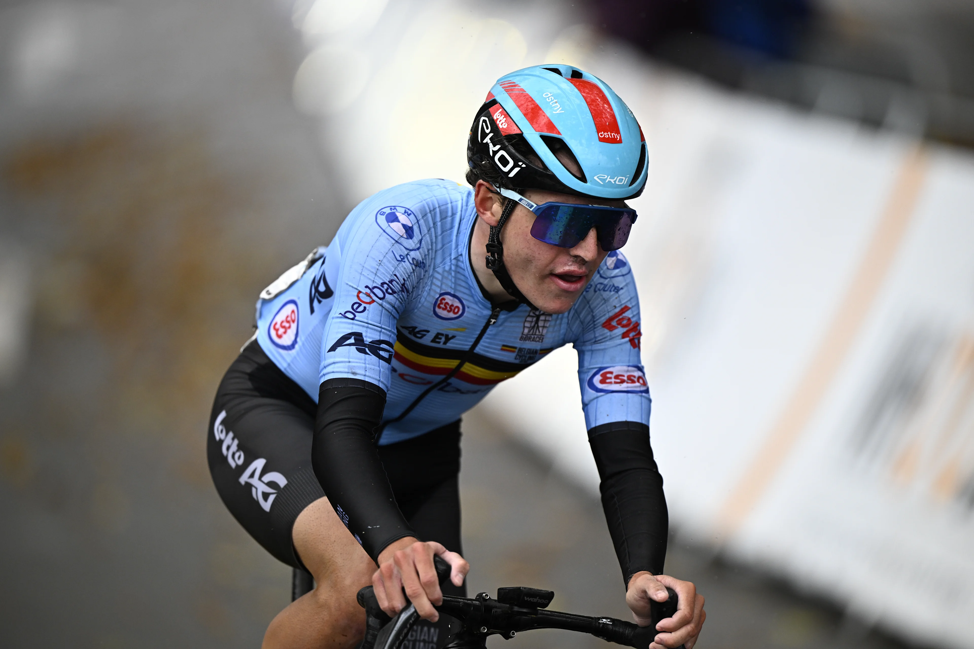 Belgian Jarno Widar pictured in action during the U23 Men road race at the 2024 UCI Road and Para-Cycling Road World Championships, Friday 27 September 2024, in Zurich, Switzerland. The Worlds are taking place from 21 to 29 September. BELGA PHOTO JASPER JACOBS