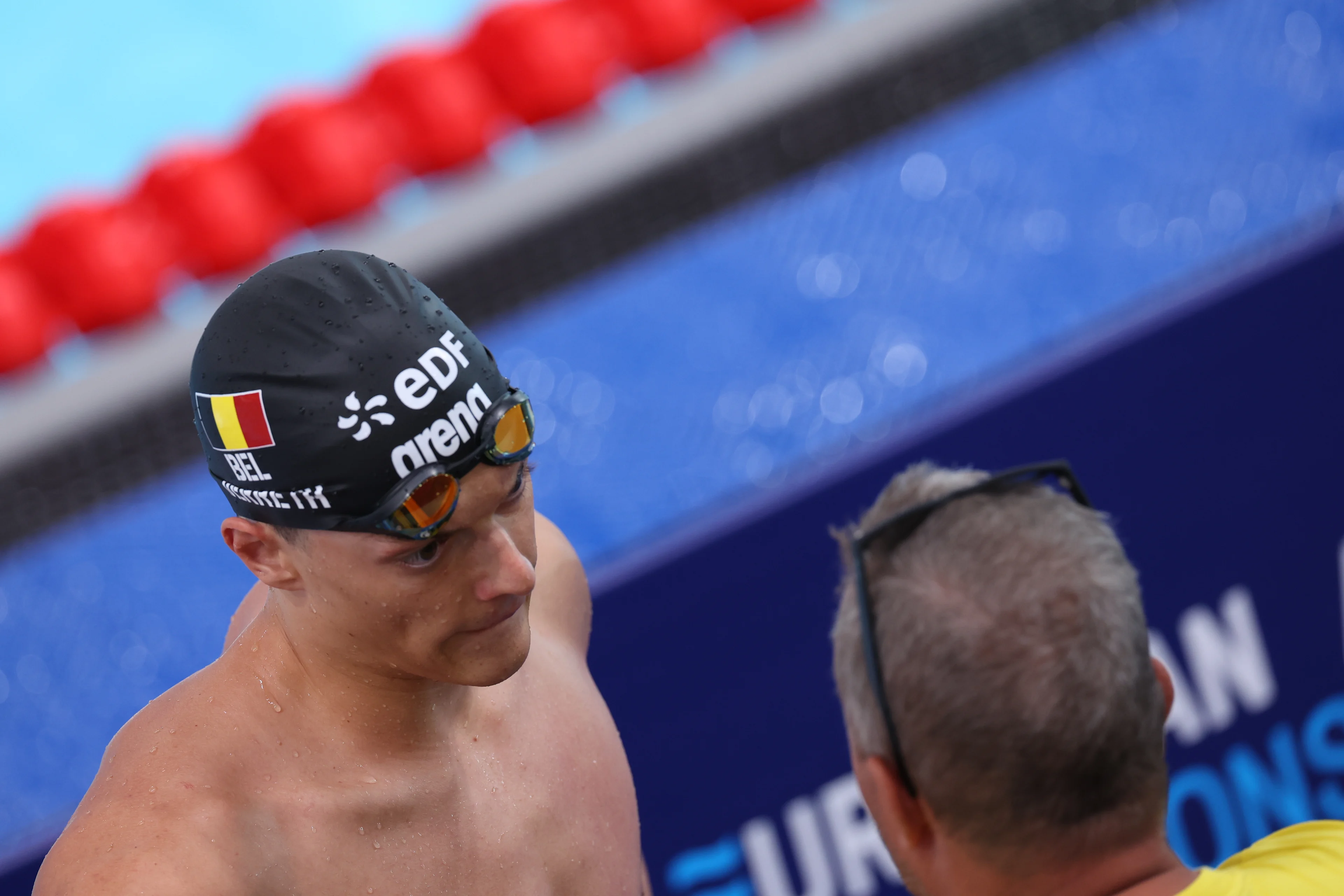 Belgian Noah Verreth pictured during the heats of the men's 50m backstroke race at the European Aquatics Championships in Paris, France on Thursday 13 August 2026. BELGA PHOTO VIRGINIE LEFOUR