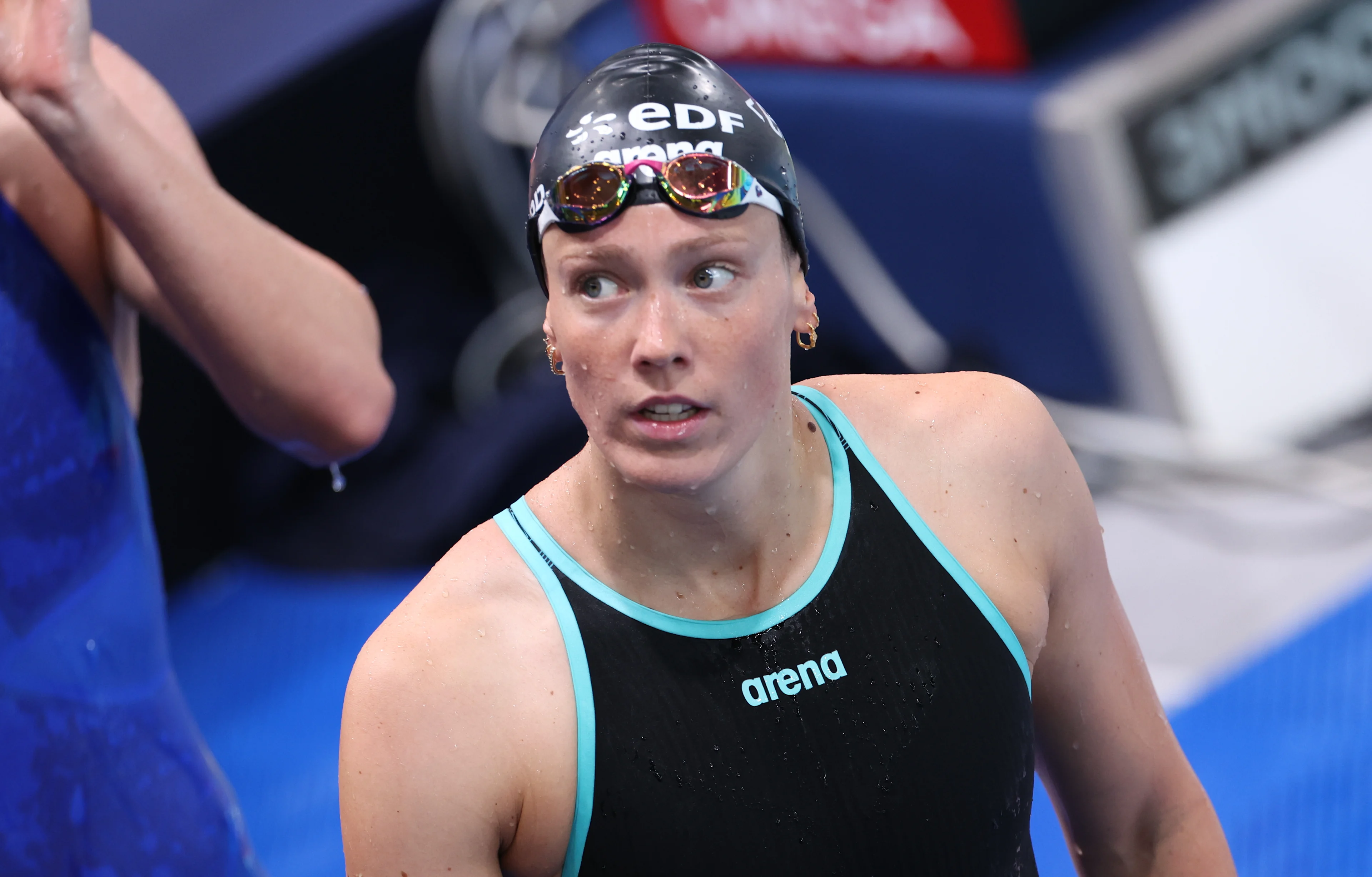 Belgian Florine Gaspard pictured during the heats of the Women's 50m freestyle race at the European Aquatics Championships in Paris, France on Friday 14 August 2026. BELGA PHOTO VIRGINIE LEFOUR