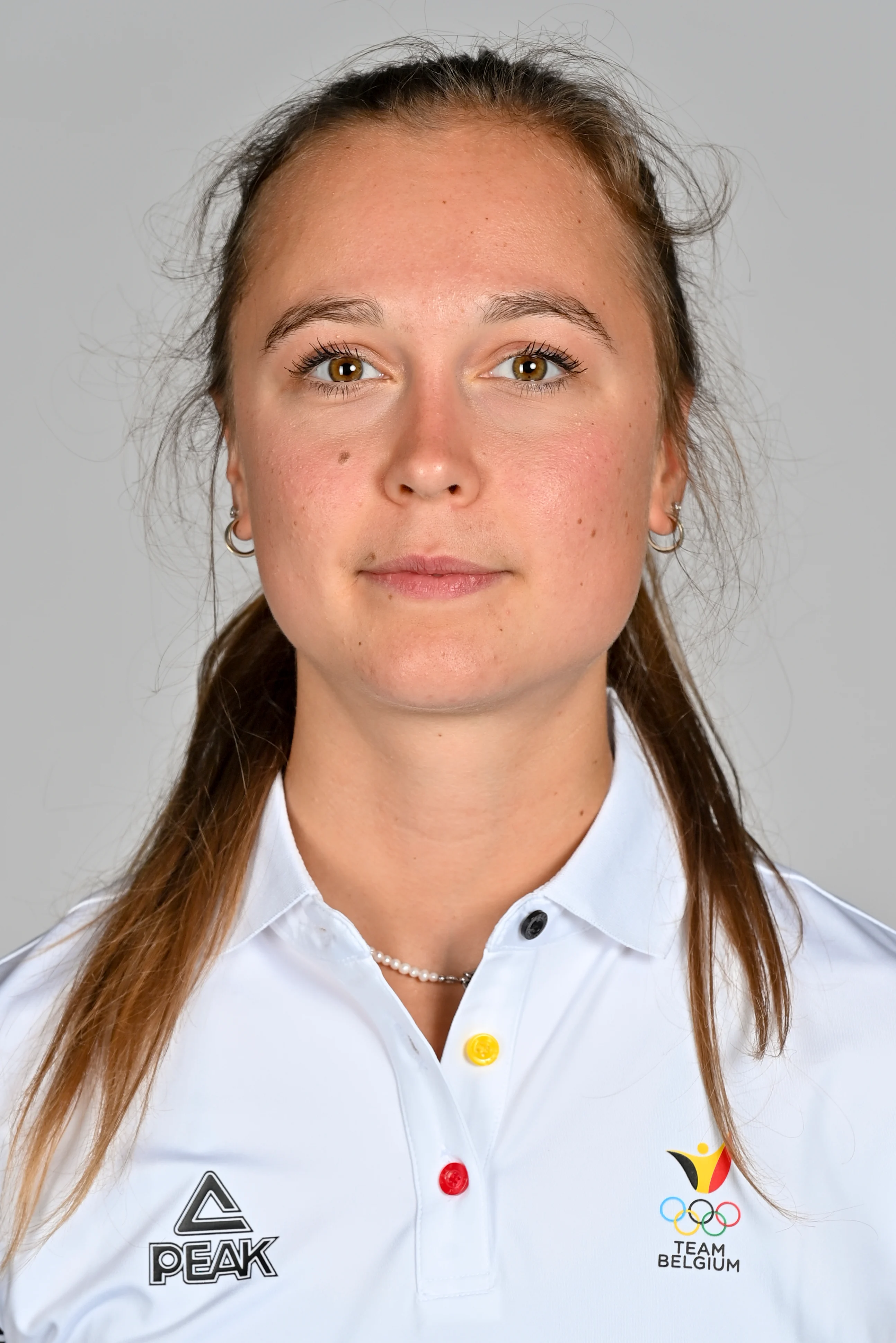 Tinne Gilis poses for the photographer at a photoshoot for the Belgian Olympic Committee BOIC - COIB ahead of the The World Games 2022 sports event, Monday 20 June 2022 in Deurne, Antwerp. BELGA PHOTO DIRK WAEM