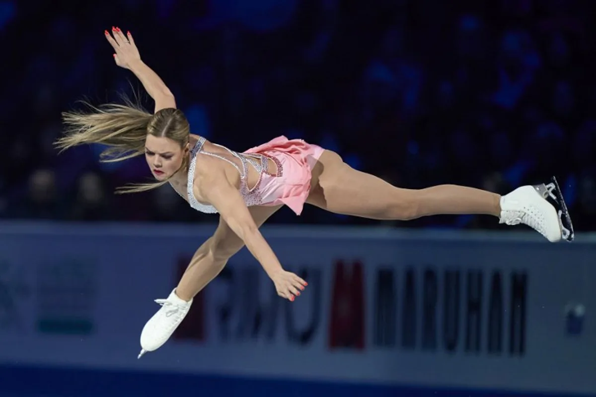 Loena Hendrickx of Belgium performs during the Exhibition Gala at the ISU World Figure Skating Championships 2024 in Montreal on March 24, 2024.   Geoff Robins / AFP