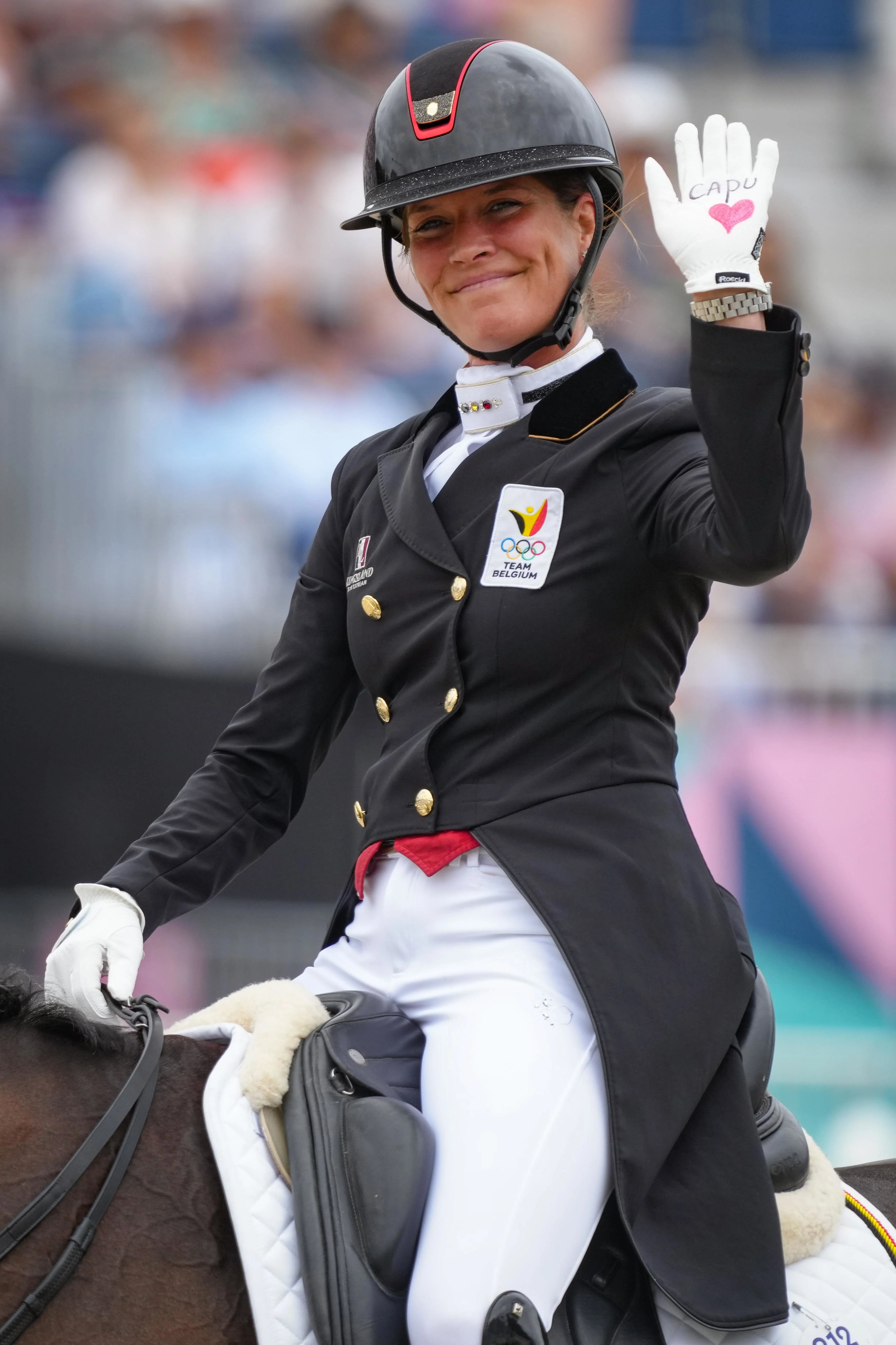 Larissa PAULUIS riding FLAMBEAU during the Paris Olympic Games 2024 - Day 8 at Chateau de Versailles on August 3, 2024 in Versailles, France. (Photo by Pierre Costabadie/Icon Sport)