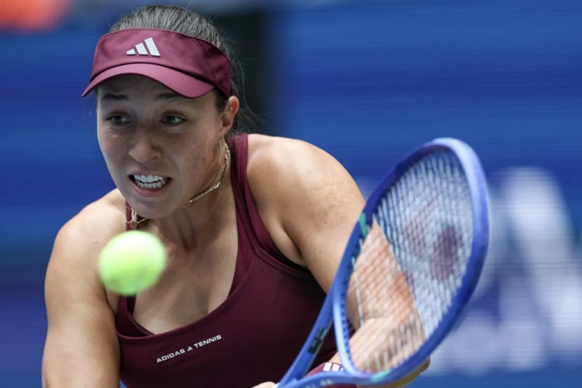 USA's Jessica Pegula hits a return to USA's Sofia Kenin during their women's singles second round tennis match on day four of the US Open tennis tournament at the USTA Billie Jean King National Tennis Center in New York City on September 2, 2026. TIMOTHY A. CLARY / AFP