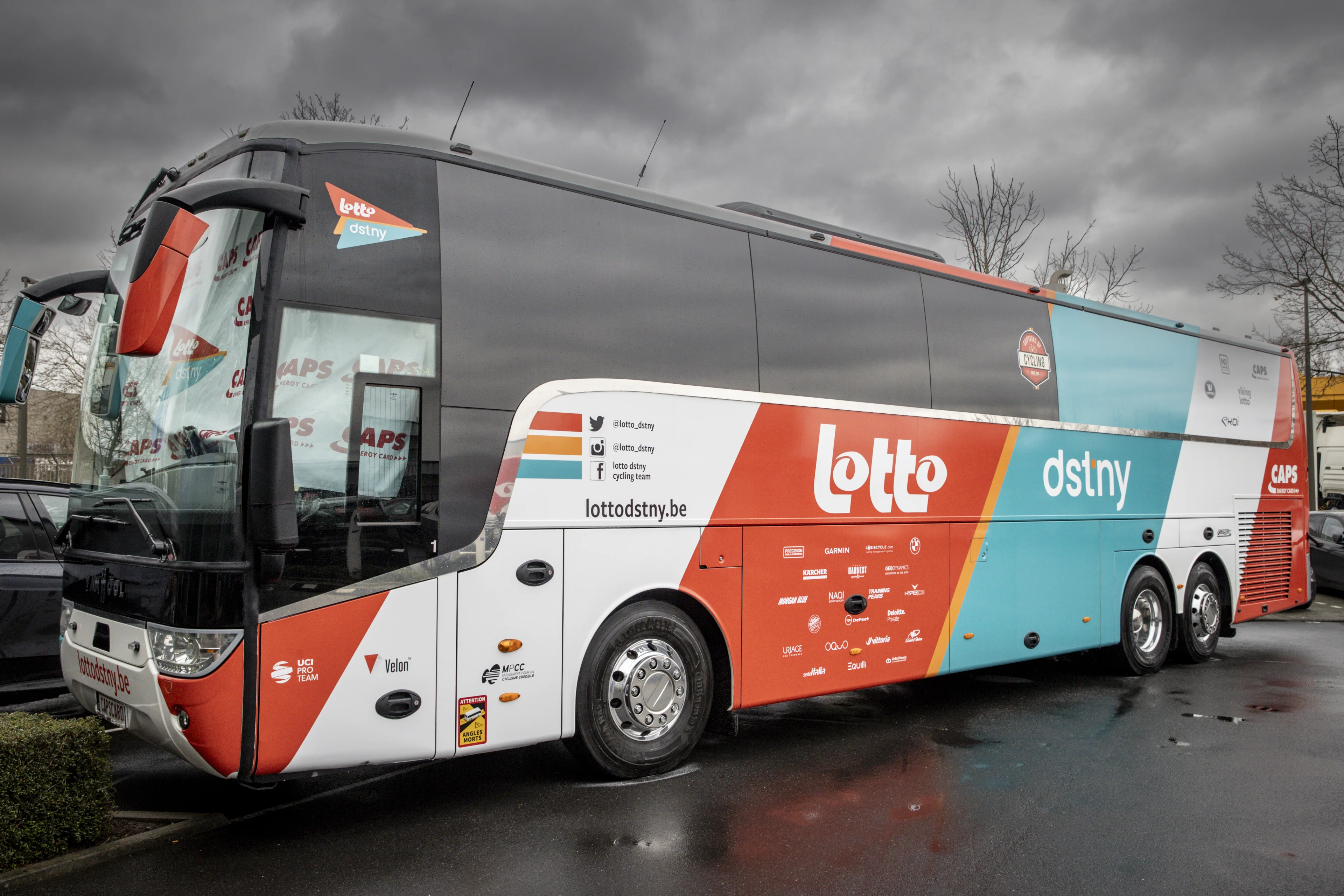 Illustration picture taken during the team presentation of Lotto Dstny cycling team in Mechelen, Friday 05 January 2024, ahead of the upcoming season. BELGA PHOTO DAVID PINTENS