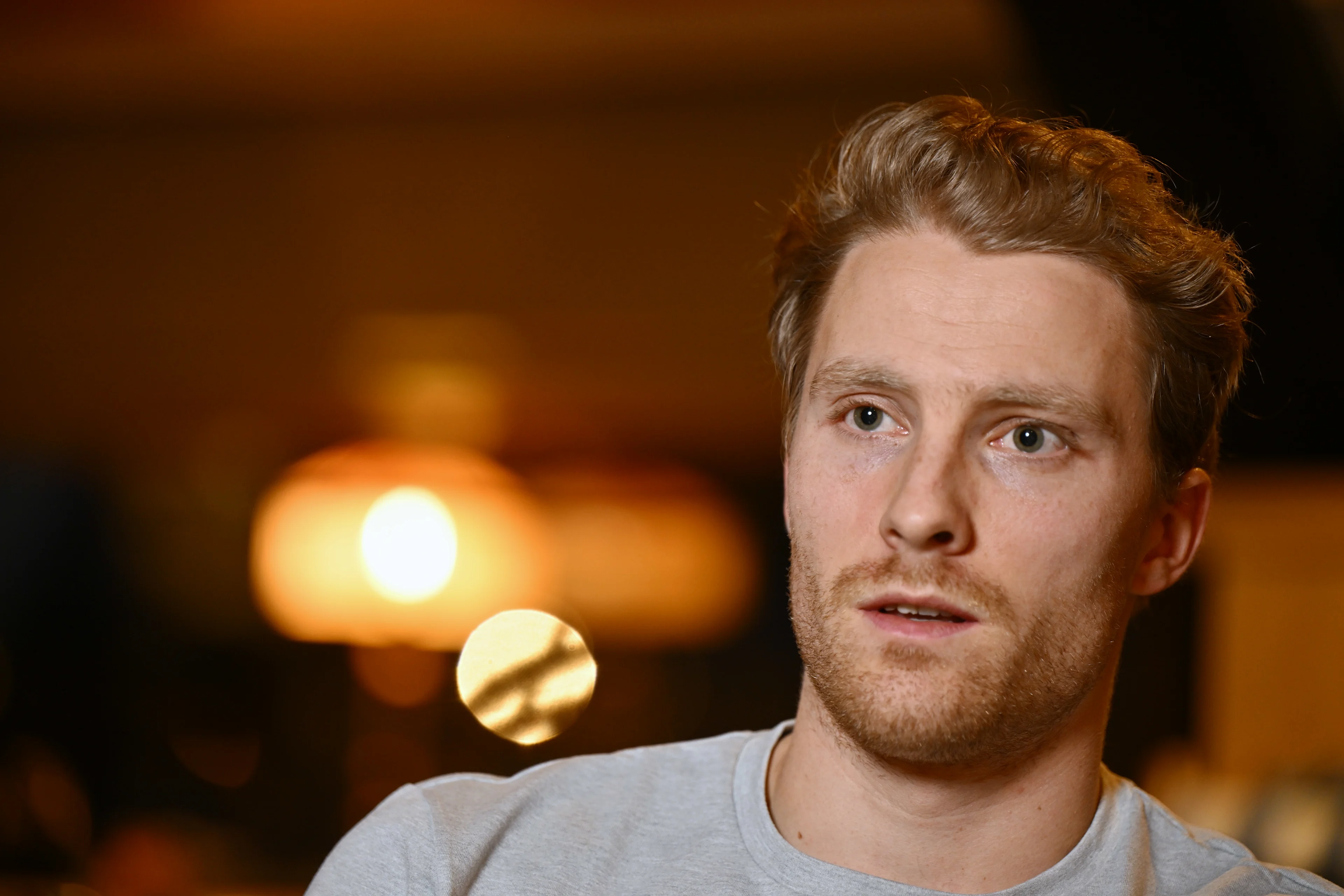 Belgian Ben Broeders pictured during a press conference ahead of the European Athletics Indoor Championships, in Apeldoorn, The Netherlands, Wednesday 05 March 2025. The championships take place from 6 to 9 March. BELGA PHOTO ERIC LALMAND