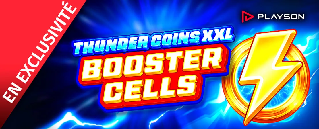 ⚡ Thunder Coins XXL: BoosterCells de Playson – En exclusivité chez Starcasino !