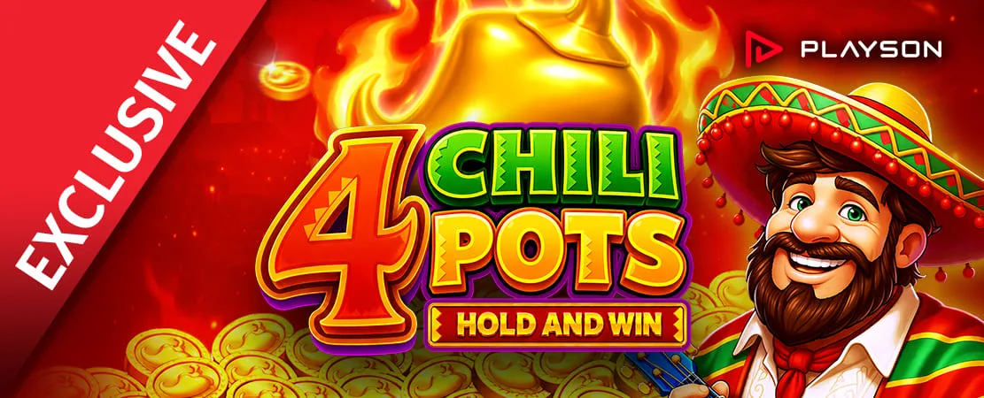 🌶️ 4 Chili Pots: Hold and Win by Playson at Starcasino
