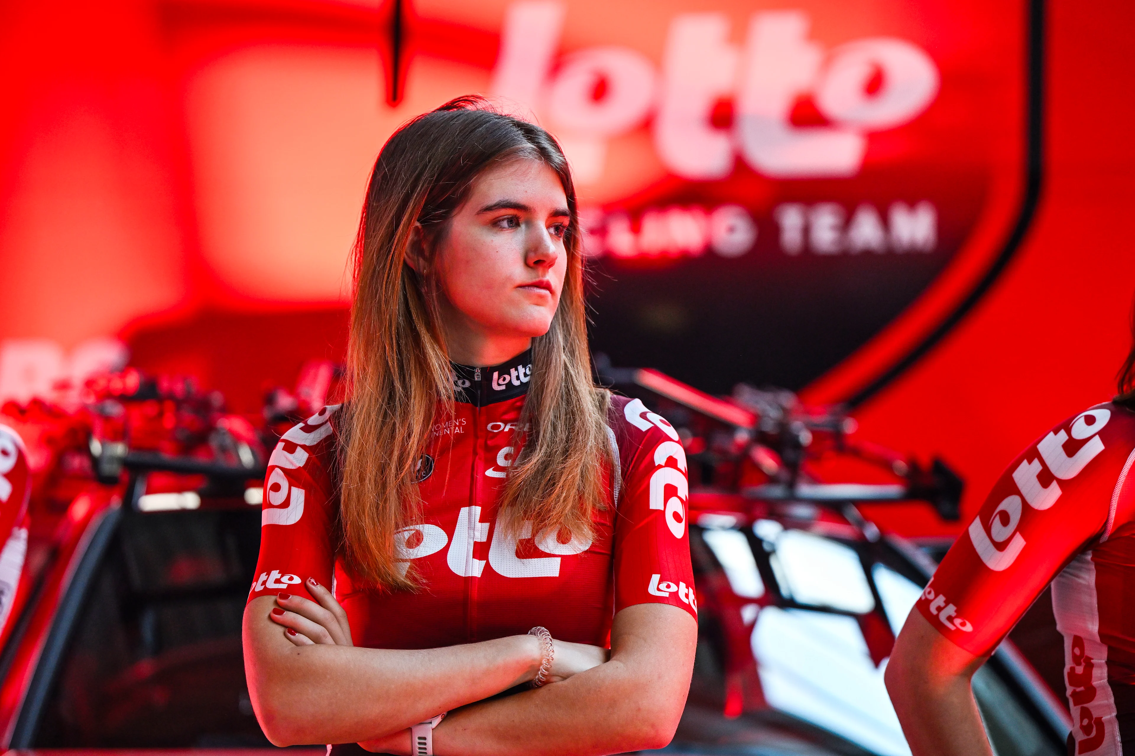 Belgian Dina Boels of Lotto Dstny Ladies pictured during the Lotto Cycling Team media day, in Temse, Friday 03 January 2025. BELGA PHOTO TOM GOYVAERTS