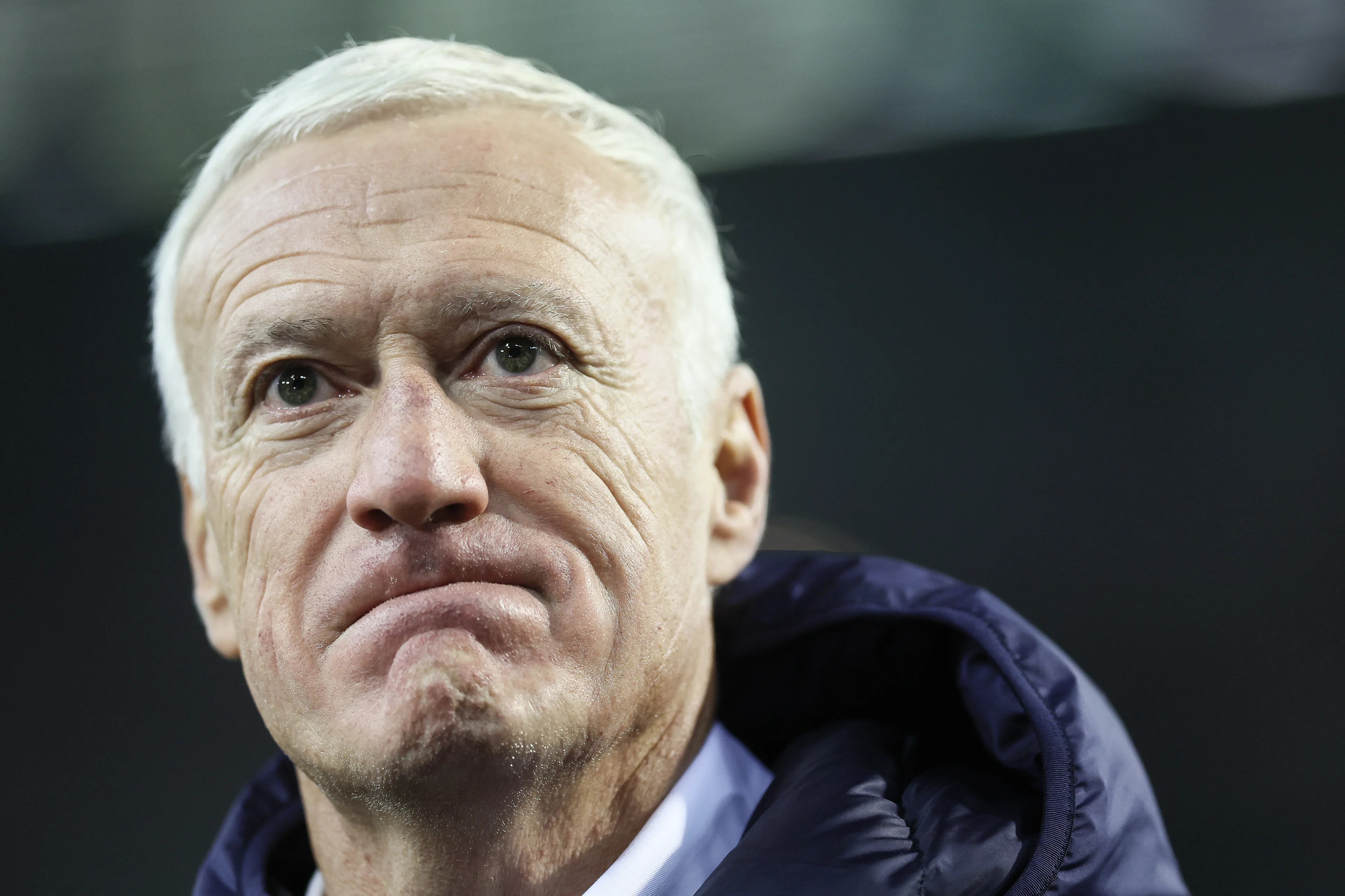 France's head coach Didier Deschamps pictured after a soccer game between Belgian national soccer team Red Devils and France, match 4 (out of 6) in the League A Group 2 of the UEFA Nations League 2025 competition, Monday 14 October 2024 in Brussels. BELGA PHOTO BRUNO FAHY