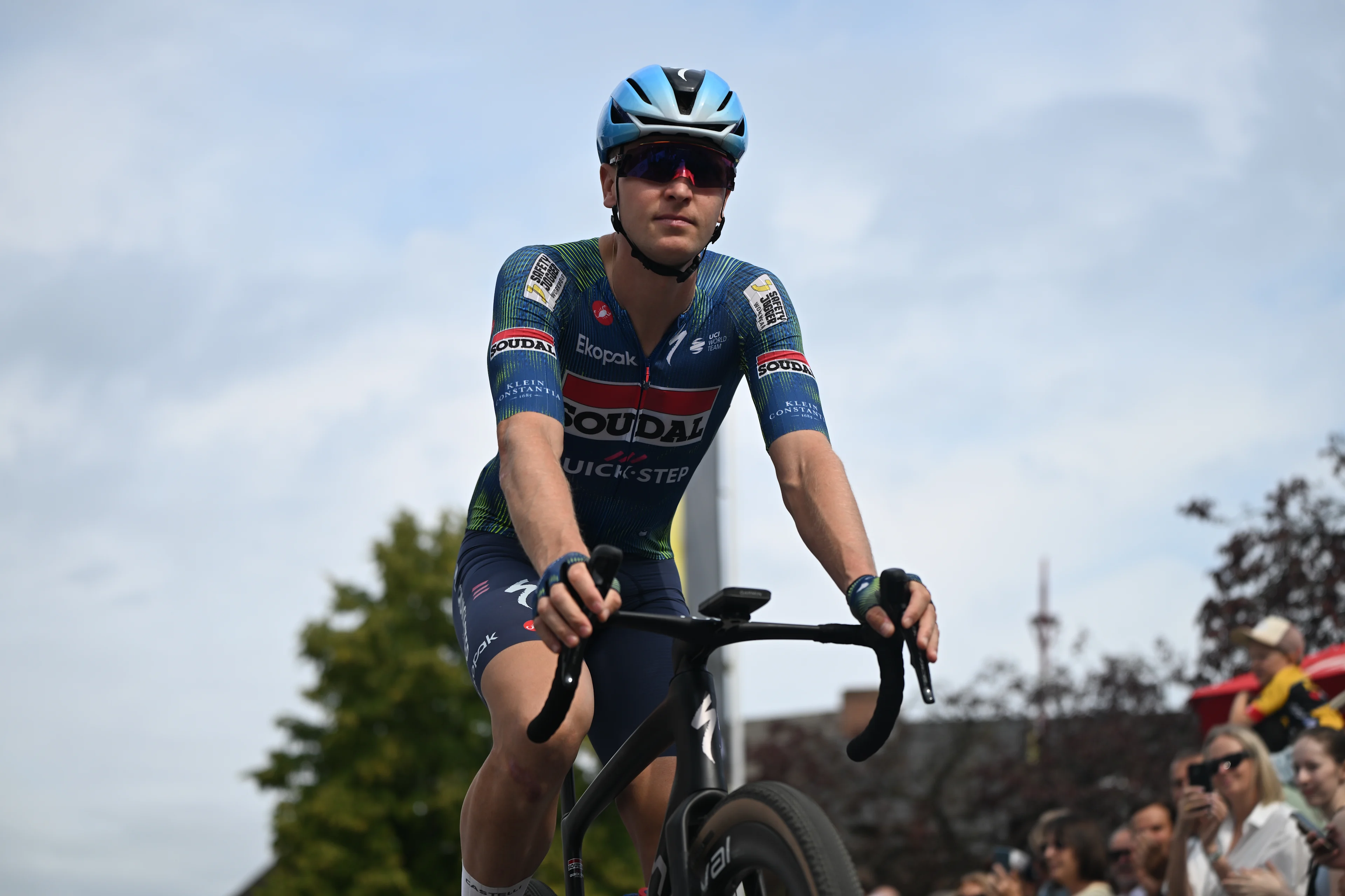 Belgian Tim Merlier of Soudal Quick-Step pictured at the elite race at the Belgian Gravel Championships, Sunday 16 August 2026 in Grobbendonk. BELGA PHOTO ELIAS ROM