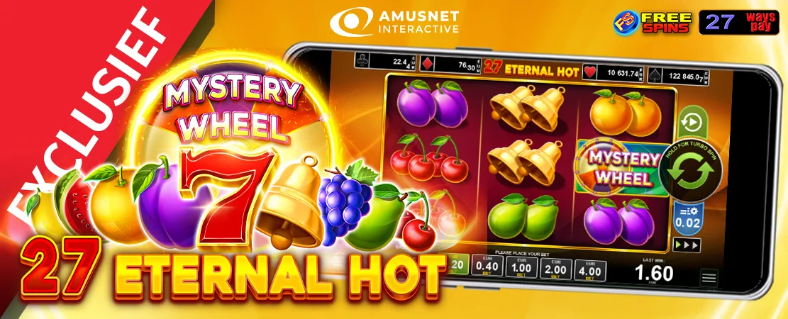 ❗️❕Exclusief bij Starcasino! 27 Eternal Hot van Amusnet!