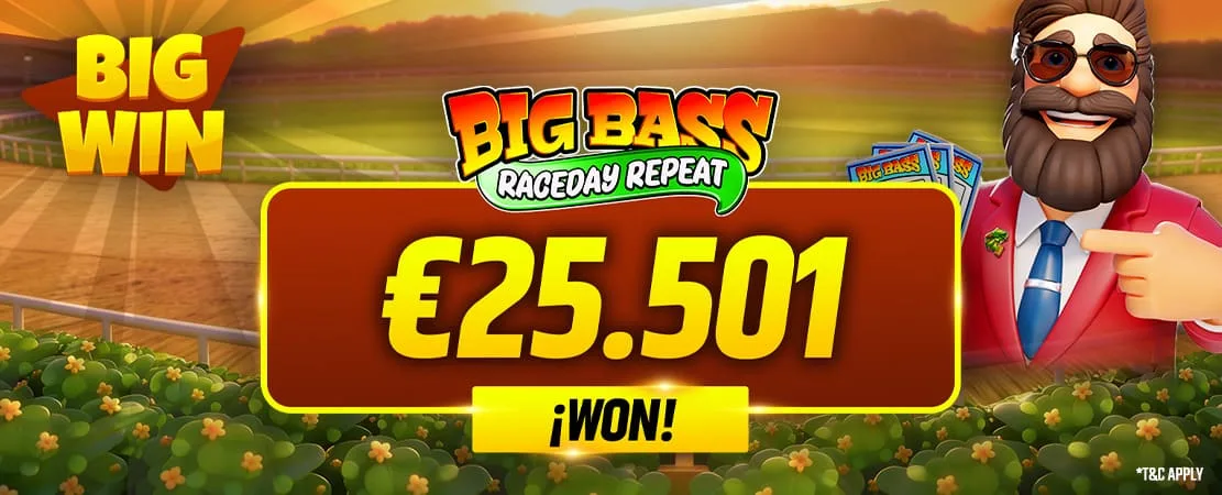 Big Win: €25,501 at Big Bass Raceday