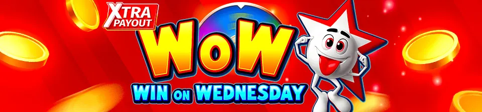 🤩 Spin the WOW Win Wednesday wheel every Wednesday between 16:00 and 21:00!
