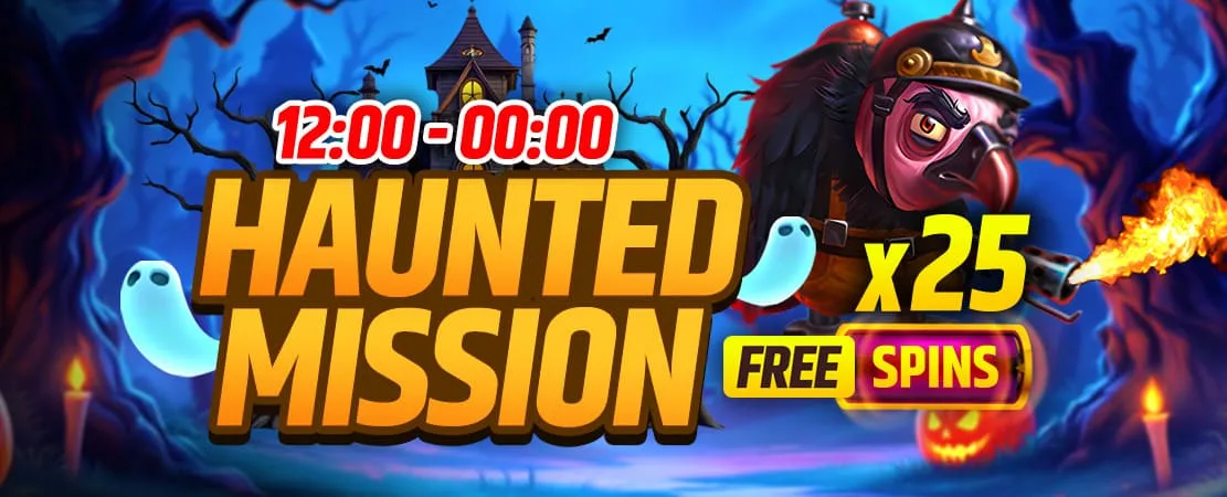 👻 Haunted mission: 75 Free Spins to be claimed this weekend! 🎃