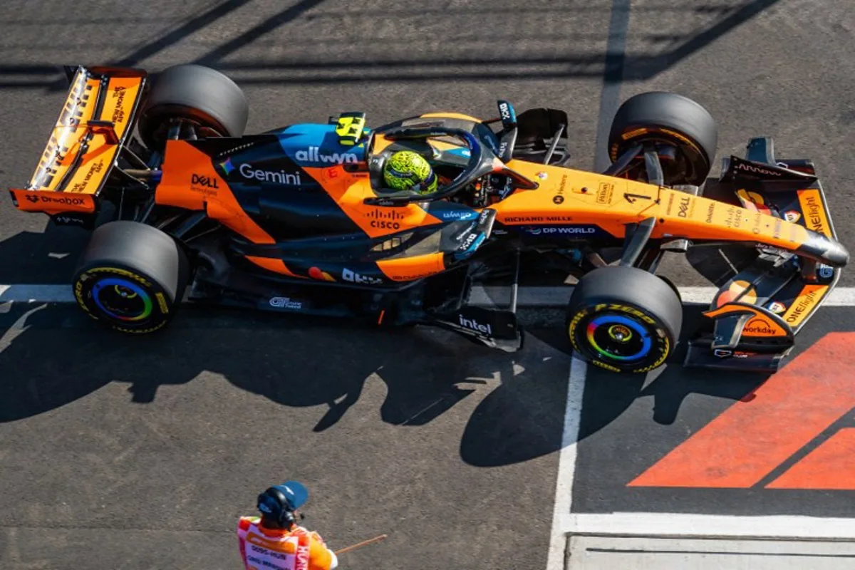 McLaren's British driver Lando Norris drives during the second practice session at the Hungaroring racetrack in Mogyorod near Budapest, Hungary, on July 24, 2026 ahead of the Formula One Hungarian Grand Prix.  Andrej ISAKOVIC / AFP