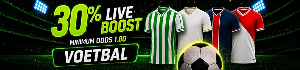 🚀 30% Live Profit Boost op voetbal 🚀