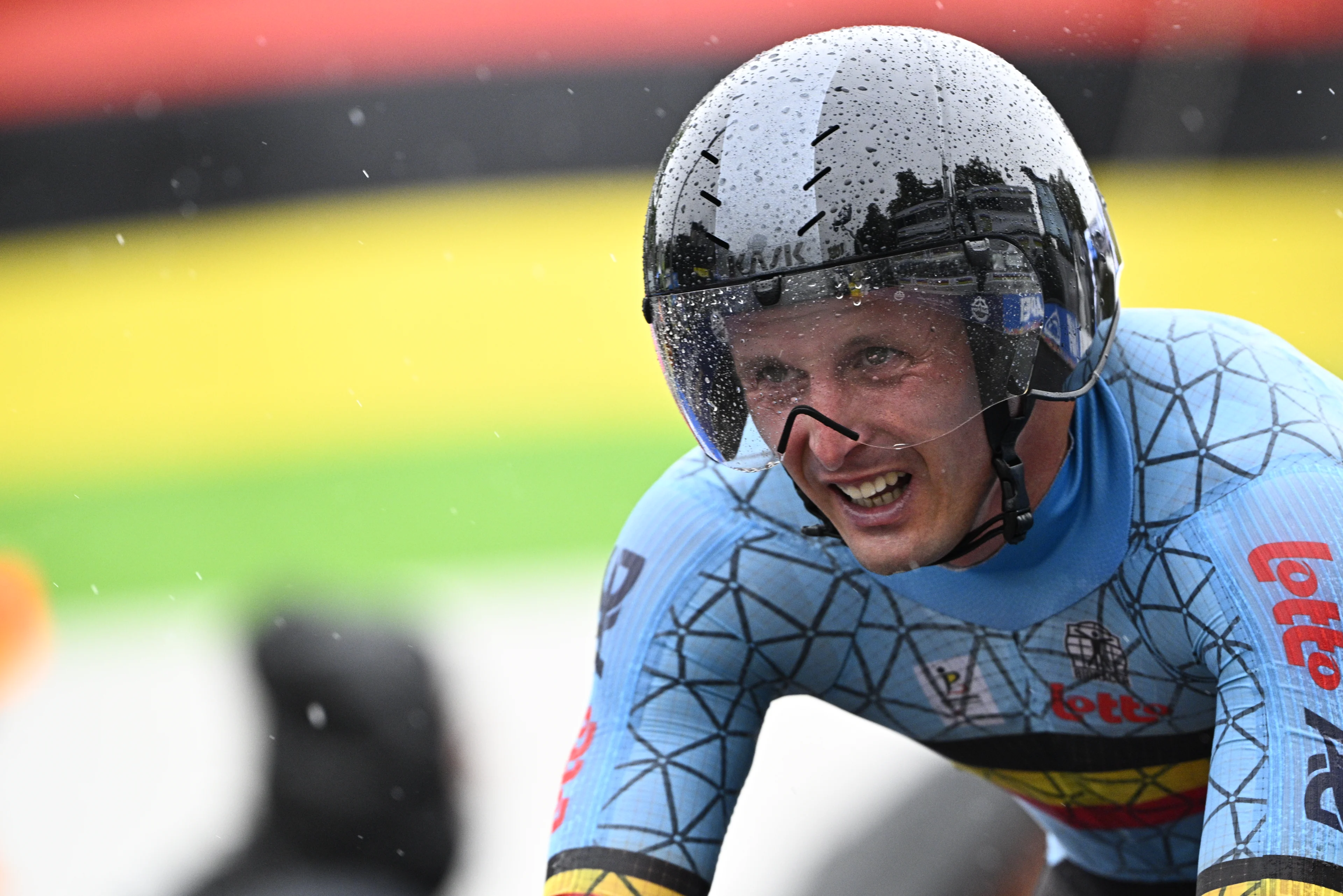 Belgian Louis Clincke pictured in action during the Men C4 category individual time trial race at the 2024 UCI Road and Para-Cycling Road World Championships, Monday 23 September 2024, in Zurich, Switzerland. The Worlds are taking place from 21 to 29 September. BELGA PHOTO JASPER JACOBS