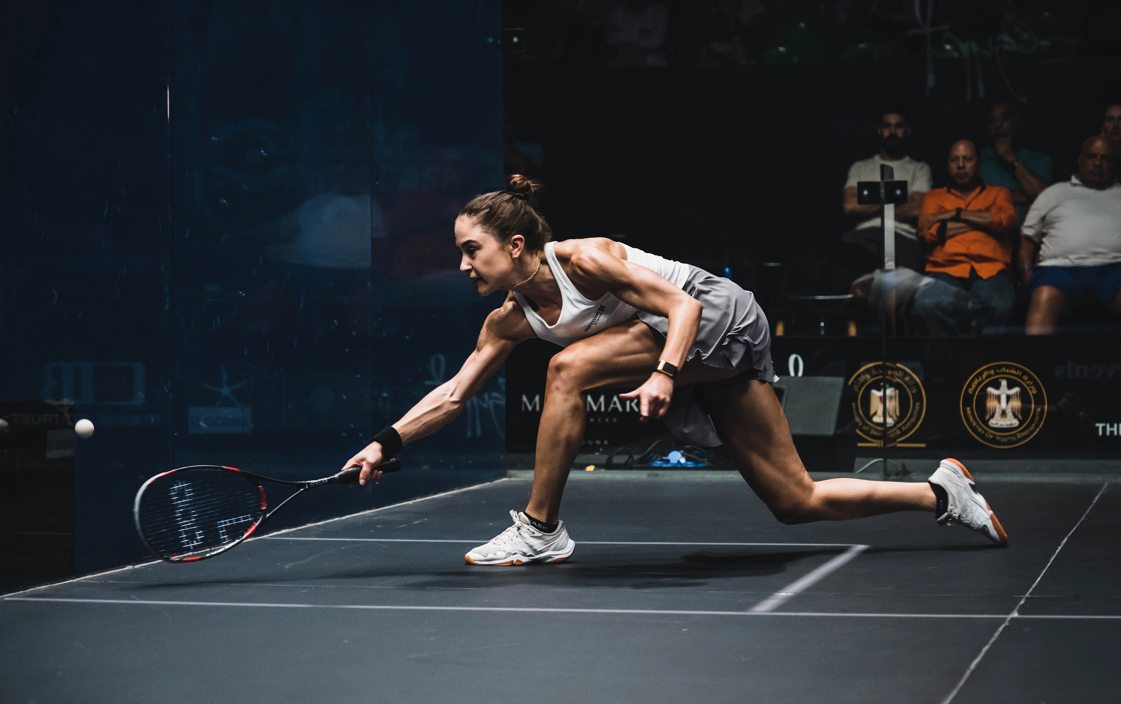 ATTENTION EDITORS - HANDOUT PICTURES - EDITORIAL USE WITH Nele Gilis ONLY - MANDATORY CREDIT SQUASH VLAANDEREN Handout pictures released on Friday 02 June 2023, by Squash Vlaanderen shows Belgian Squash athlete Nele Gilis, who won the semi-final of the El Gouna International squash tournament. After this win, Gilis will play the final against the Egyptian Nouran Gohar. *** Belga and Belga Editorial Board decline all responsibility regarding the content of this picture. *** BELGA PHOTO HAND OUT SQUASH VLAANDEREN