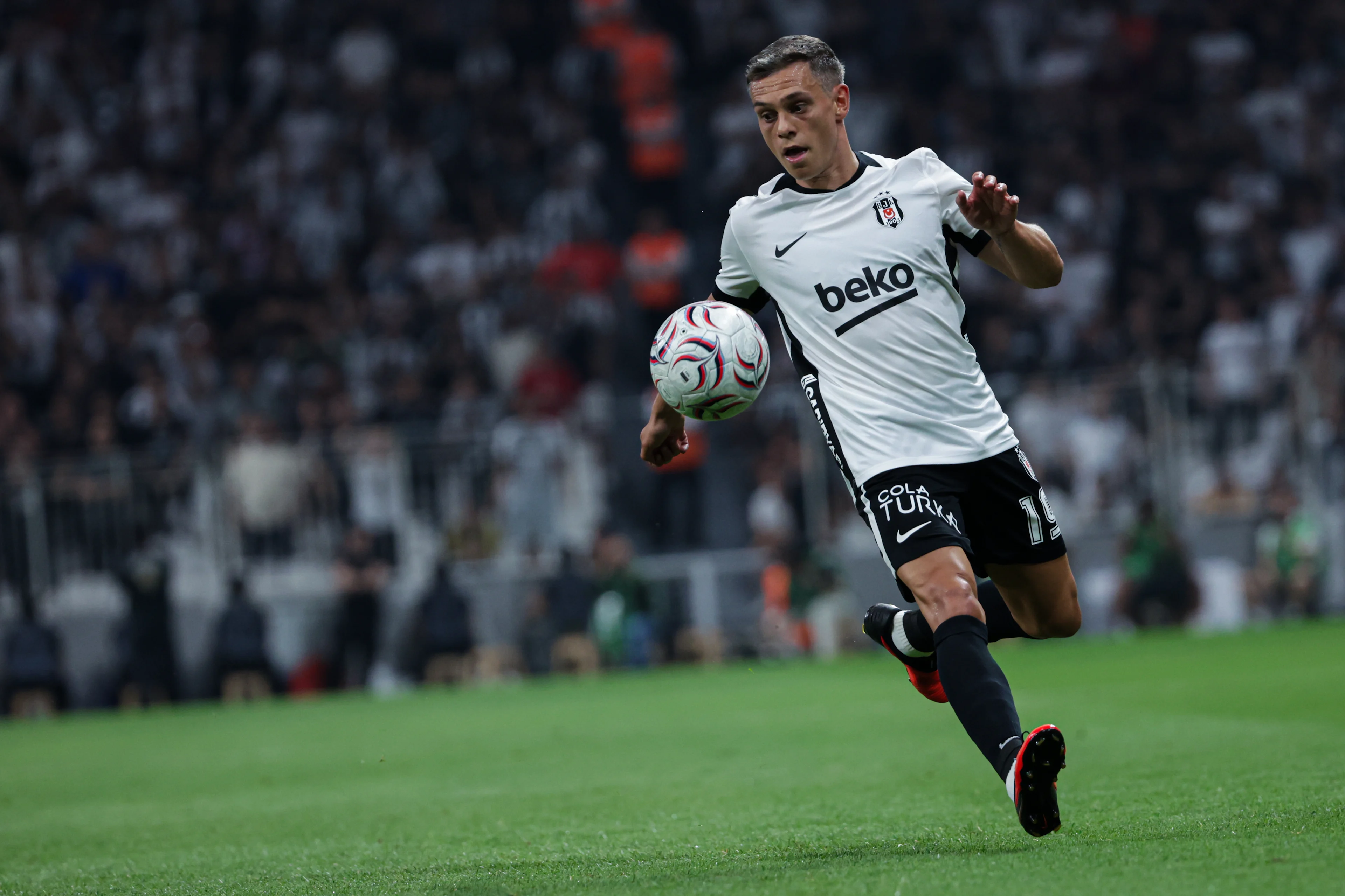 Belgian attacker Leandro Trossard of Besiktas pictured in action during on the seventh and last day of the European Athletics Championships (August 10-18) in Birmingham, United Kingdom, on Sunday 16 August 2026. BELGA PHOTO ERIC LALMAND
