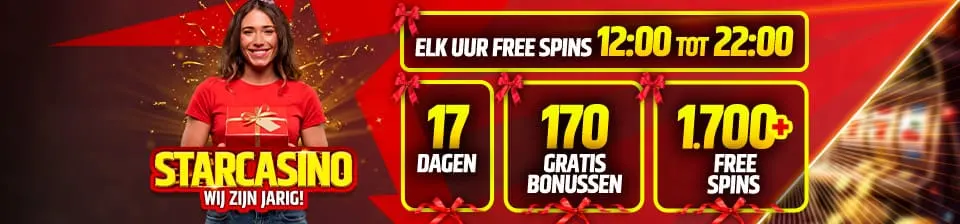 Doe mee met het feest en claim jouw dagelijkse dosis Free Spins!