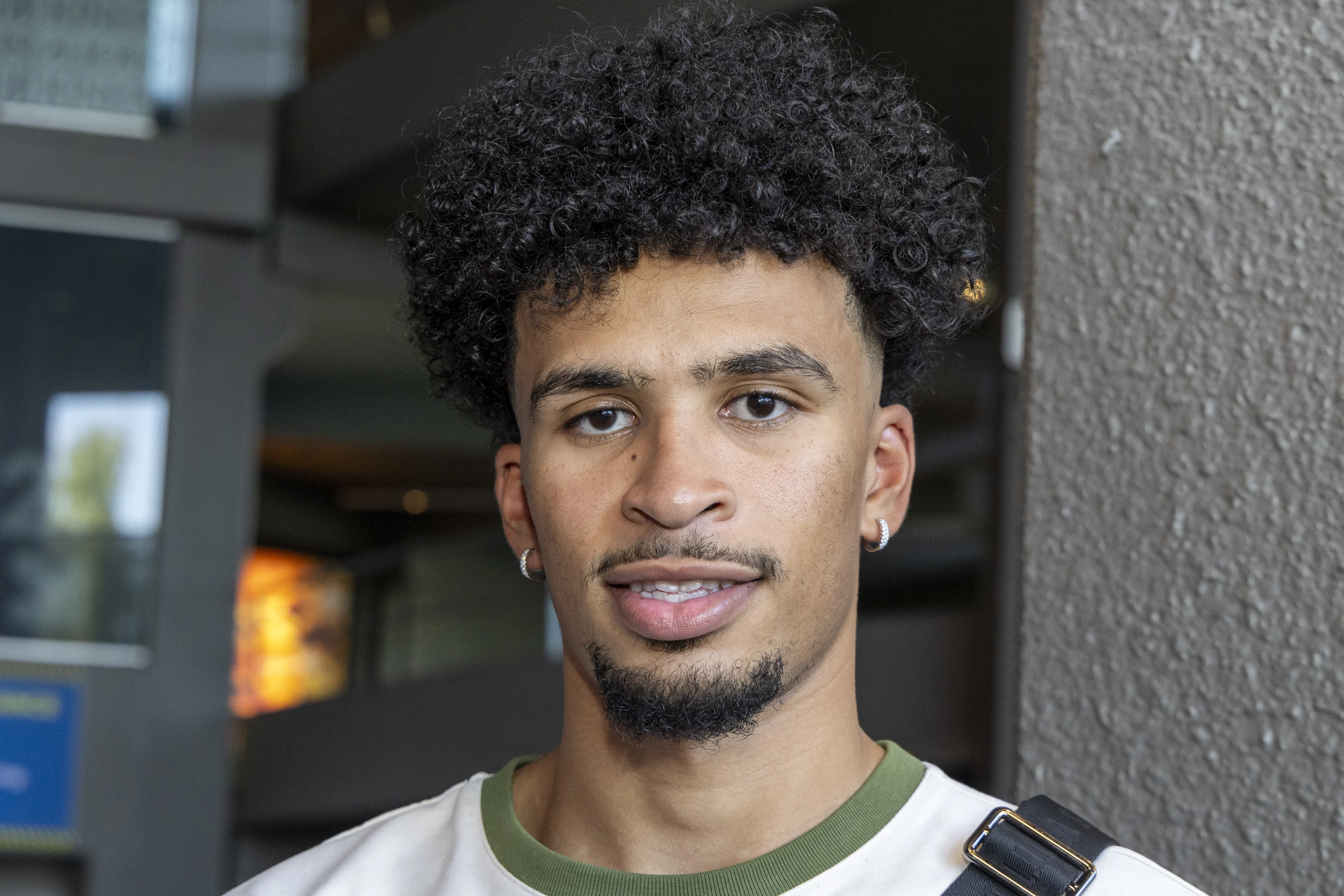 Belgian NBA-player Toumani Camara poses for the photographer at a press vision and avant-premiere of the documentary 'The Belgian Dream', at Kinepolis cinema complex in Brussels, Monday 29 July 2024. BELGA PHOTO NICOLAS MAETERLINCK