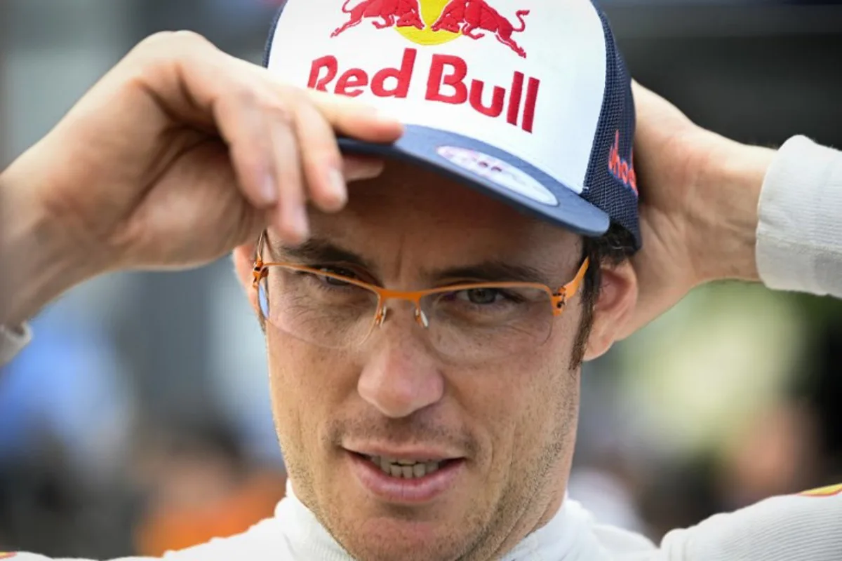 Hyundai i 20 WRC Belgian driver Thierry Neuville attends a press conference in Matosinhos, on May 9, 2024 ahead of the WRC Rally of Portugal.  MIGUEL RIOPA / AFP