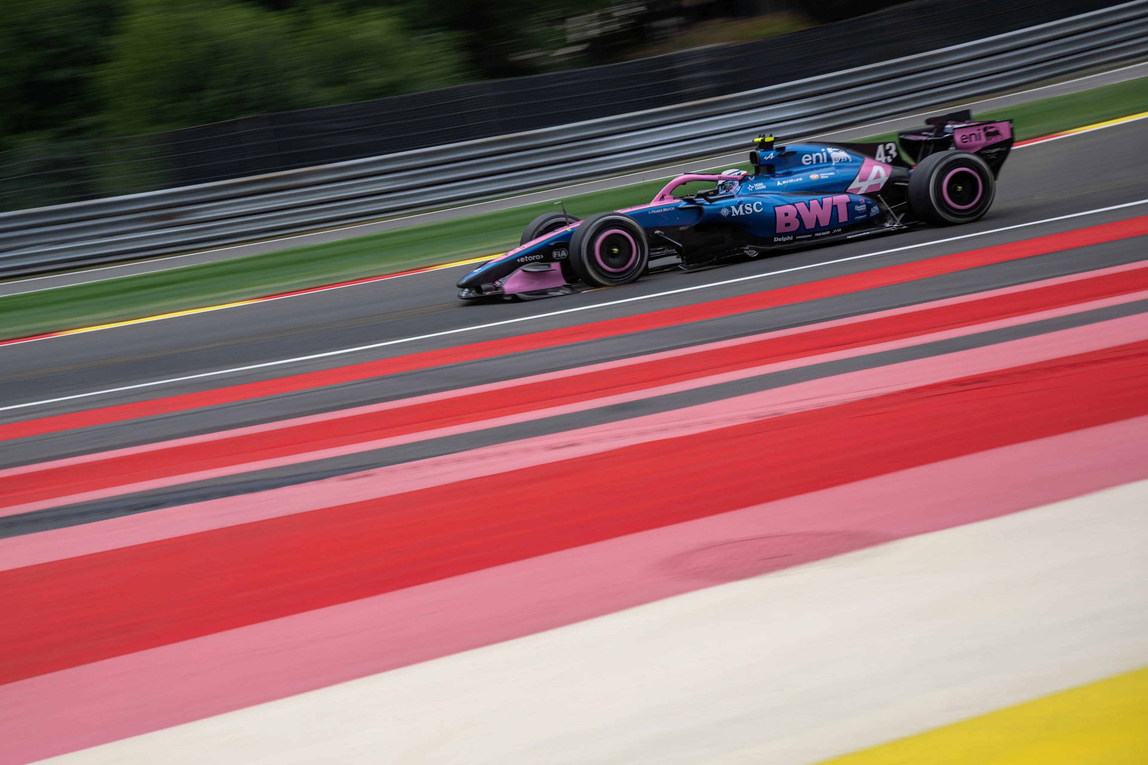 Alpine Argentinian rider Franco Colapinto pictured in action during a free practice ahead of the Grand Prix F1 of Belgium race, in Spa-Francorchamps, Thursday 16 July 2026. The Spa-Francorchamps Formula One Grand Prix takes place this weekend, from July 17th to July 19th. BELGA PHOTO JONAS ROOSENS