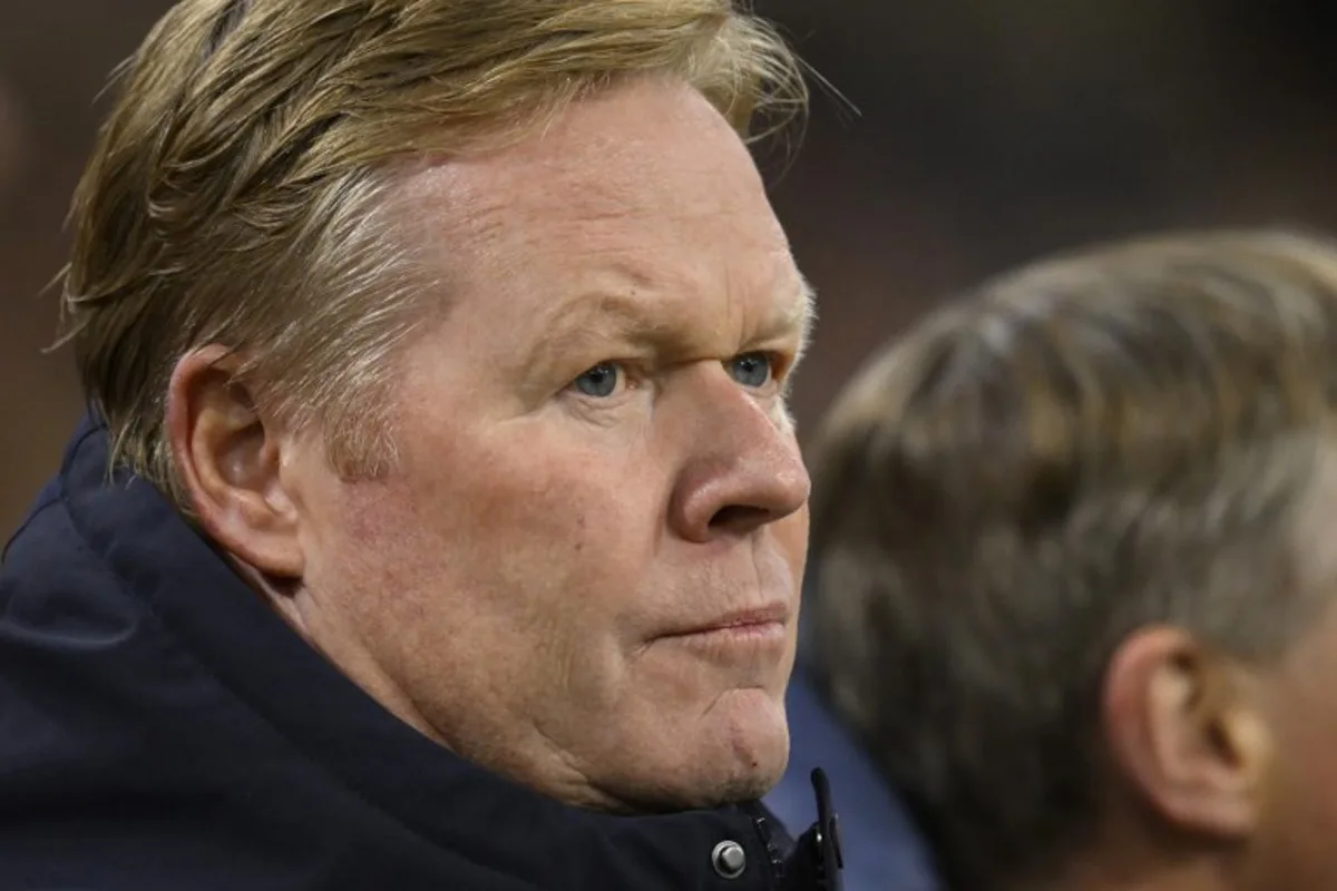 Netherlands' coach Ronald Koeman looks on ahead of the FIFA World Cup 2026 Group G European qualification football match between the Netherlands and Lithuania at the Johan Cruijff Arena, in Amsterdam, on November 17, 2025.  JOHN THYS / AFP