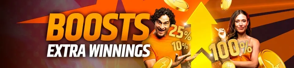 Au Starcasino, vous pouvez régulièrement profiter de boosters de gains spéciaux qui augmentent vos gains avec des extras sympas !