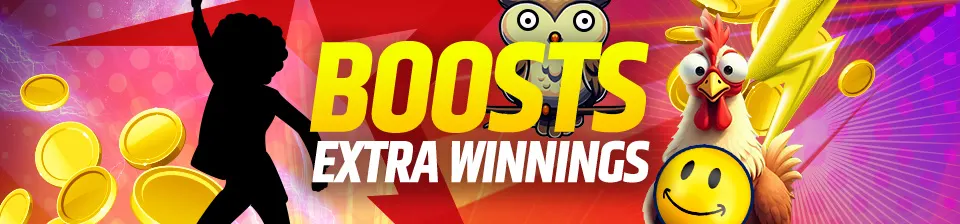 At Starcasino you can regularly take advantage of special win boosts that increase your winnings with rewarding extras!