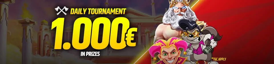 We give 1.000€ in prizes every day.