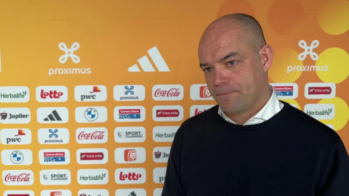 Video showing 00:00:00:00 - 00:02:10:18. Interview in Dutch with KBVB CEO Peter Willems, during a press conference of Belgium's national women's team the Red Flames to present their new head coach, on Friday 24 January 2025 in Tubize. BELGA VIDEO MAARTEN WEYNANTS