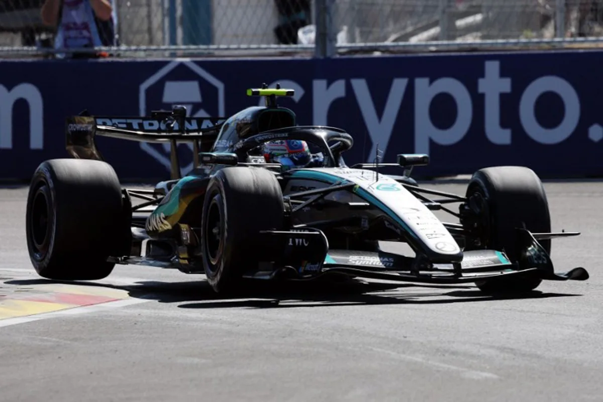 Mercedes' Italian driver Kimi Antonelli competes in the Spanish Formula One Grand Prix at the Madring circuit on September 13, 2026 in Madrid. Pierre-Philippe MARCOU / AFP