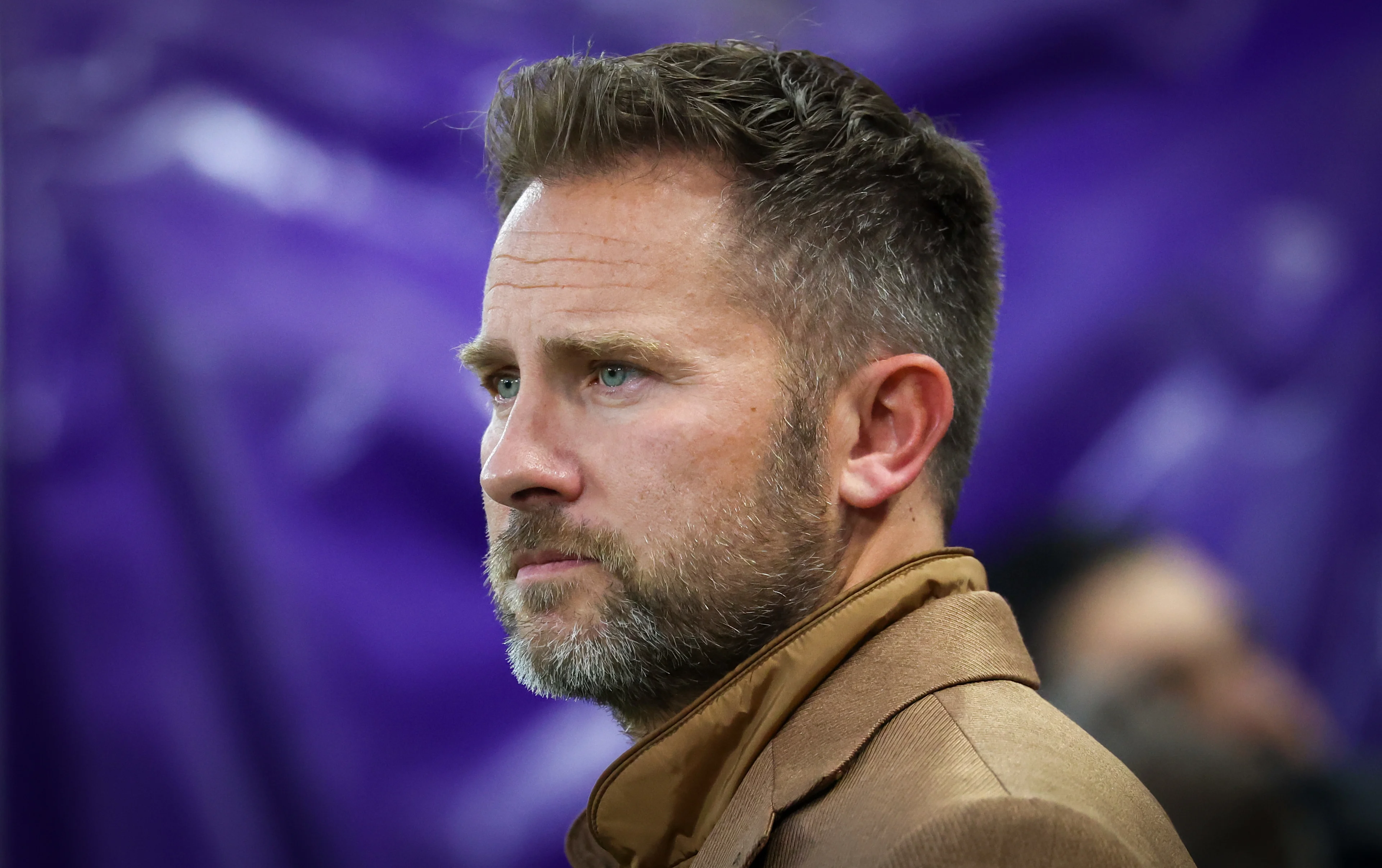 Anderlecht's CEO Sports Jesper Fredberg pictured before a soccer match between RSC Anderlecht and KRC Genk, Tuesday 17 September 2024 in Brussels, a postponed game of day 5 of the 2024-2025 season of the 'Jupiler Pro League' first division of the Belgian championship. BELGA PHOTO VIRGINIE LEFOUR