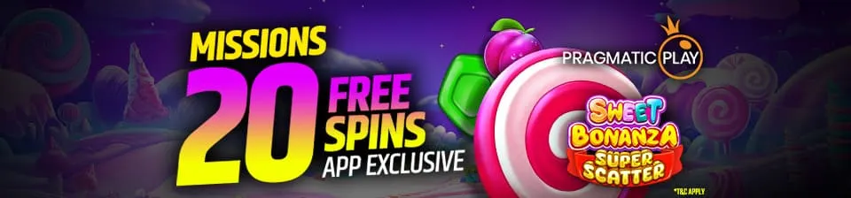Complete the missions and win free spins.