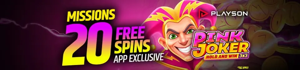 Complete the missions and win free spins.