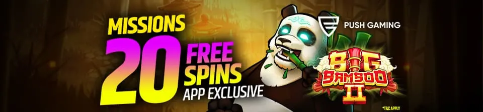 Complete the missions and win free spins.
